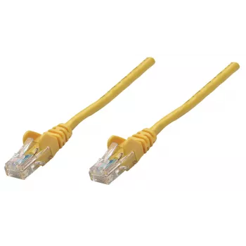 Καλώδιο δικτύου Intellinet, Cat6A, 0,25 m, Κίτρινο, Χαλκός, S/FTP, LSOH / LSZH, PVC, RJ45, επιχρυσωμένες επαφές, χωρίς γλωττίδα, με προστατευτικό κάλυμμα κατάλυσης, εφ' όρου ζωής εγγύηση