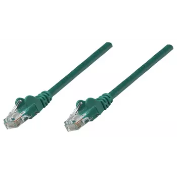 Intellinet Καλώδιο δικτύου Patch, Cat5e, 0,25m, Πράσινο, CCA, U/UTP, PVC, RJ45, επιχρυσωμένες επαφές, προστασία γλωττίδων, προστατευτικό κάλυμμα κατά των τσακισμάτων, ισόβια εγγύηση