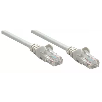 Intellinet Καλώδιο δικτύου Patch, Cat6, 0,25m, Γκρι, Χαλκός, U/UTP, PVC, RJ45, επιχρυσωμένες επαφές, προστασία από τσακίσματα, προστατευτικό κάλυμμα κατά των τσακισμάτων, ισόβια εγγύηση