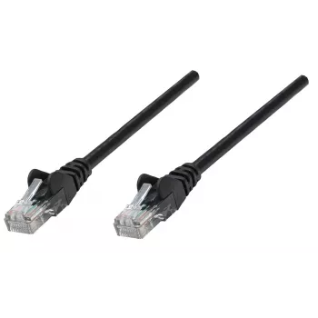 Intellinet Καλώδιο δικτύου Patch, Cat6, 10m, Μαύρο, Χαλκός, U/UTP, PVC, RJ45, επιχρυσωμένες επαφές, χωρίς γλωττίδες, ανακούφιση έλξης, ισόβια εγγύηση