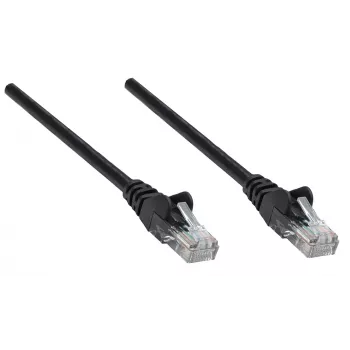 Intellinet Καλώδιο δικτύου Patch, Cat6, 10m, Μαύρο, Χαλκός, U/UTP, PVC, RJ45, επιχρυσωμένες επαφές, χωρίς γλωττίδες, ανακούφιση έλξης, ισόβια εγγύηση