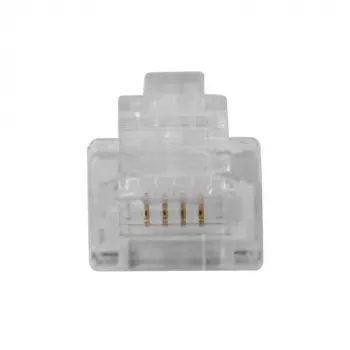 ACT RJ11 (6P/4C) Modular αρσενικό βύσμα για στρογγυλό καλώδιο με λεπτούς αγωγούς