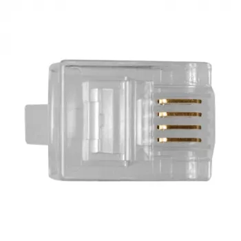 ACT RJ11 (6P/4C) Modular αρσενικό βύσμα για στρογγυλό καλώδιο με λεπτούς αγωγούς