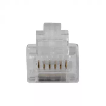 ACT RJ12 (6P/6C) Modular αρσενικό βύσμα για επίπεδο καλώδιο