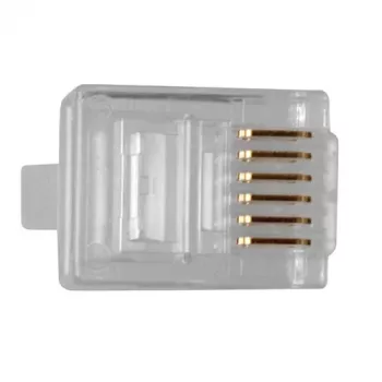 ACT RJ12 (6P/6C) Modular αρσενικό βύσμα για επίπεδο καλώδιο