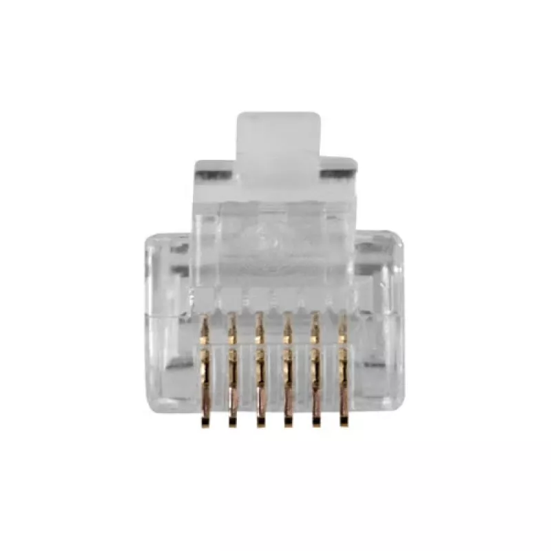 ACT RJ12 (6P/6C) Modular αρσενικό βύσμα για επίπεδο καλώδιο