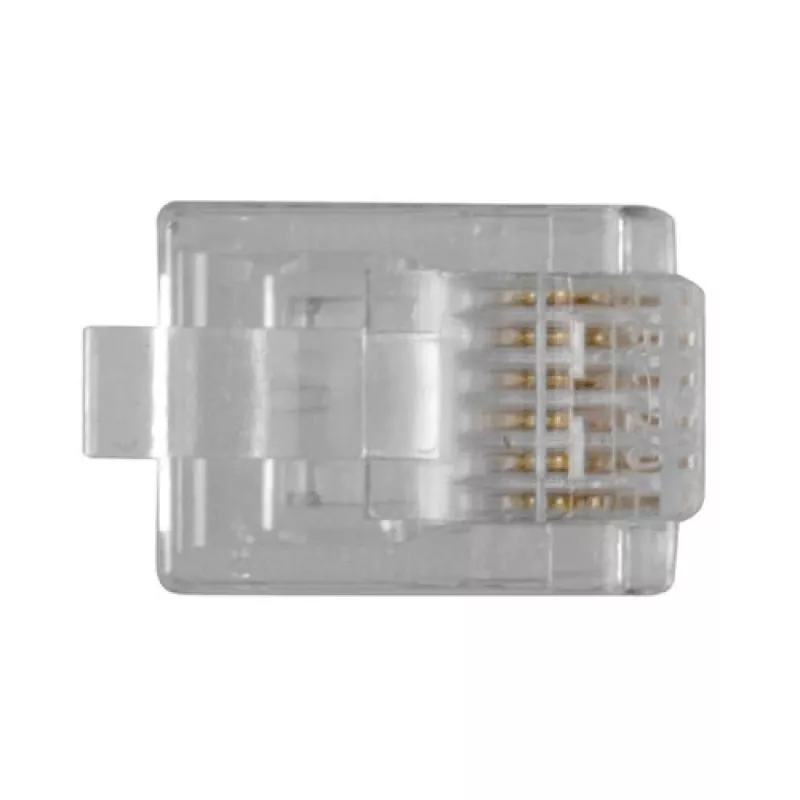 ACT RJ12 (6P/6C) Modular αρσενικό βύσμα για επίπεδο καλώδιο