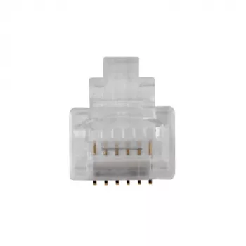 ACT RJ12 (6P/6C) Modular αρσενικός συνδετήρας για στρογγυλό καλώδιο με λεπτούς αγωγούς