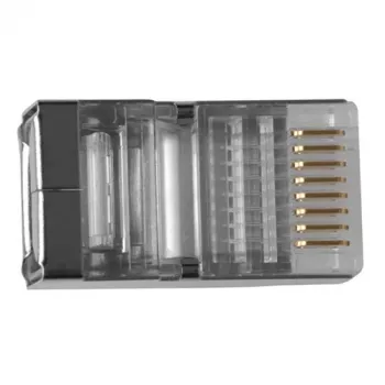 ACT RJ45 (8P/8C) θωρακισμένος Modular αρσενικός συνδετήρας για στρογγυλό καλώδιο με λεπτούς αγωγούς