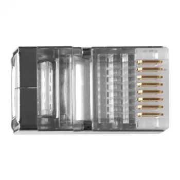 ACT RJ45 (8P/8C) θωρακισμένος Modular αρσενικός συνδετήρας για στρογγυλό καλώδιο με συμπαγείς αγωγούς