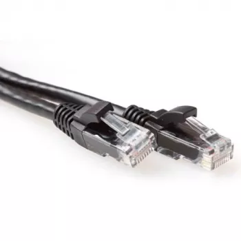 ACT Μαύρο 3 μέτρα U/UTP CAT6A Καλώδιο Patch snagless με βύσματα RJ45