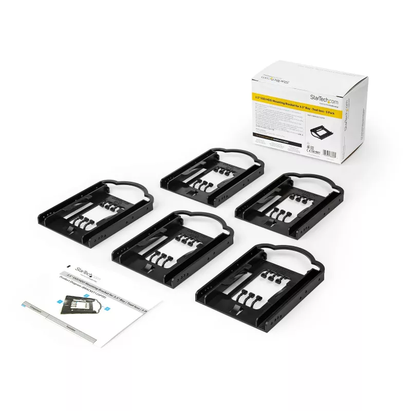 StarTech.com Συσκευασία 5 τεμ. – Βάση στήριξης SSD/HDD 2,5 ιντσών για υποδοχή 3,5 ιντσών