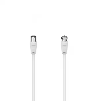 Hama 00305058 ομοαξονικό καλώδιο 3 m βύσμα F λευκό