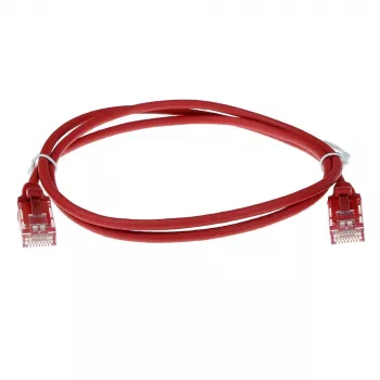 ACT κόκκινο 7 μέτρα LSZH U/UTP CAT6 Datacenter Slimline patch καλώδιο με βύσματα RJ45