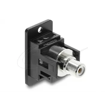 Μονάδα Keystone DELOCK 91112 — επίπεδο RCA σε RCA, μαύρο/λευκό