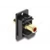 Μονάδα Keystone DELOCK 91114 — RCA σε RCA, επίπεδη σχεδίαση, μαύρο/κόκκινο