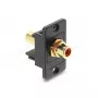 Μονάδα Keystone DELOCK 91114 — RCA σε RCA, επίπεδη σχεδίαση, μαύρο/κόκκινο