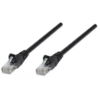 Intellinet Καλώδιο δικτύου patch, Cat5e, 20m, μαύρο, CCA, U/UTP, PVC, RJ45, επιχρυσωμένες επαφές, Snagless, Booted, ισόβια εγγύηση