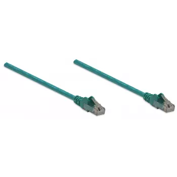 Intellinet Καλώδιο δικτύου patch, Cat6, 10m, πράσινο, CCA, U/UTP, PVC, RJ45, επιχρυσωμένες επαφές, προστασία προεξοχών, προστασία, ισόβια εγγύηση