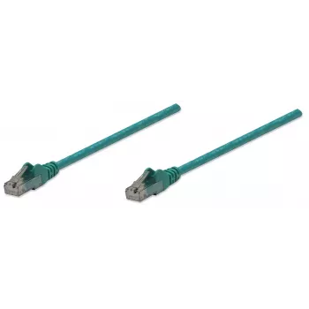 Intellinet Καλώδιο δικτύου patch, Cat6, 10m, πράσινο, CCA, U/UTP, PVC, RJ45, επιχρυσωμένες επαφές, προστασία προεξοχών, προστασία, ισόβια εγγύηση
