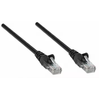 Intellinet Καλώδιο δικτύου patch, Cat5e, 15 m, μαύρο, CCA, U/UTP, PVC, RJ45, επιχρυσωμένες επαφές, προστασία προεξοχών, προστασία, ισόβια εγγύηση