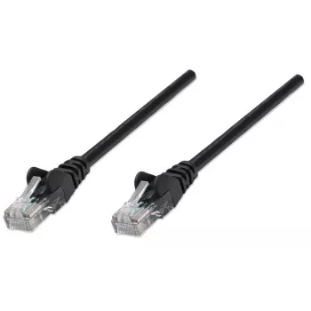 Intellinet Καλώδιο δικτύου patch, Cat6, 7,5 m, μαύρο, CCA, U/UTP, PVC, RJ45, επιχρυσωμένες επαφές, προστασία προεξοχών, προστατευτικό κάλυμμα, ισόβια εγγύηση