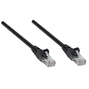 Intellinet Καλώδιο δικτύου patch, Cat6, 7,5 m, μαύρο, CCA, U/UTP, PVC, RJ45, επιχρυσωμένες επαφές, προστασία προεξοχών, προστατευτικό κάλυμμα, ισόβια εγγύηση