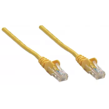 Intellinet Καλώδιο δικτύου patch, Cat5e, 10 m, κίτρινο, CCA, U/UTP, PVC, RJ45, επιχρυσωμένες επαφές, χωρίς καρφιά, προστατευμένο, ισόβια εγγύηση