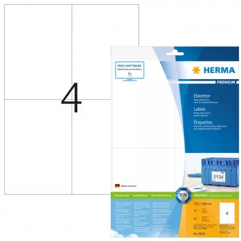 Αυτοκόλλητη ετικέτα εκτυπωτή HERMA 8630 A4 105x148 mm