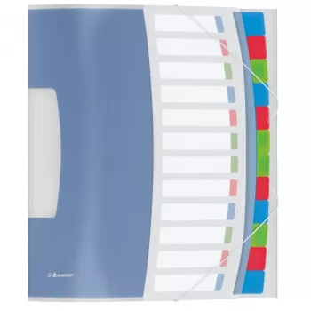 Esselte Divider Book Vivida PP 12 tabs, μπλε, πολύχρωμο, πολυβινυλοχλωρίδιο (PVC), A4, 266 mm, 20 mm, 320 mm