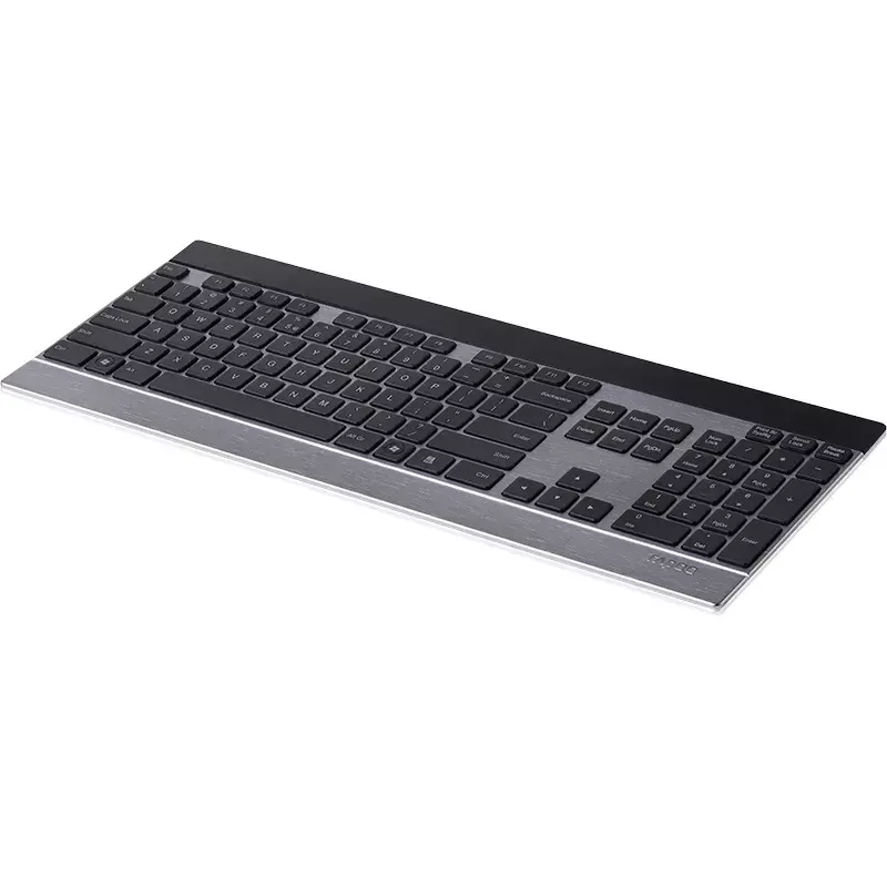 Πληκτρολόγιο Rapoo E9270P RF Wireless QWERTZ γερμανικό μαύρο ασημί