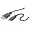 Καλώδιο δεδομένων USB 2.0 Renkforce RF-4032111, USB A σε Micro-USB B, 1 m, μαύρο