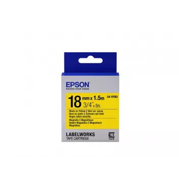 Epson Κασέτα ετικετών Μαγνητική LK-5YB2 Μαύρο/Κίτρινο 18 mm (1,5 m)