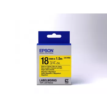 Epson Κασέτα ετικετών Μαγνητική LK-5YB2 Μαύρο/Κίτρινο 18 mm (1,5 m)