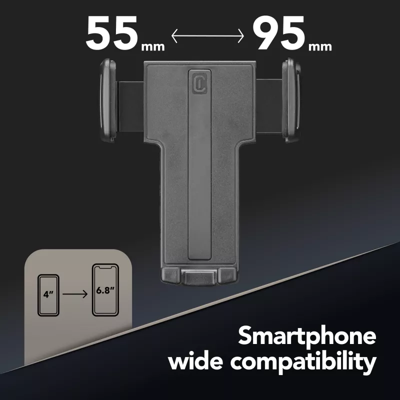 Cellularline Hug - Universal, Κινητό τηλέφωνο/Smartphone, Παθητική βάση, Αυτοκίνητο, Μαύρο