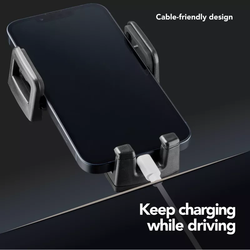 Cellularline Hug - Universal, Κινητό τηλέφωνο/Smartphone, Παθητική βάση, Αυτοκίνητο, Μαύρο