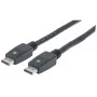 Καλώδιο Manhattan DisplayPort 1.1, 4K@60Hz, 10m, βύσμα αρσενικό σε αρσενικό, με ασφάλιση, πλήρως θωρακισμένο, μαύρο, εφ' όρου ζωής εγγύηση