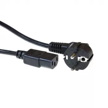 ACT Powercord Καλώδιο τροφοδοσίας Βύσμα CEE 7/7 (γωνιακό) - C13 μαύρο 4 m