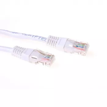ACT Λευκό καλώδιο patch U/UTP CAT5e 1 μέτρου με βύσματα RJ45