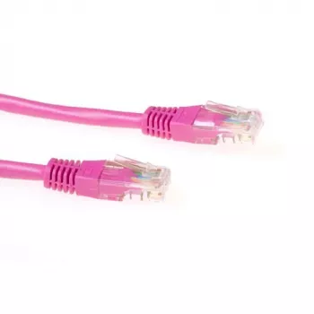 ACT Ροζ καλώδιο patch U/UTP CAT6 3 μέτρων με βύσματα RJ45