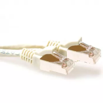 ACT ivory 5m SFTP CAT6A καλώδιο patch με προστασία γλωττίδας και βύσματα RJ45