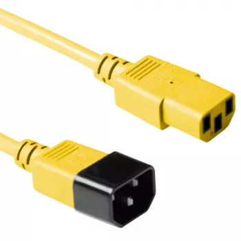 Καλώδιο τροφοδοσίας ACT Powercord C13 - C14 κίτρινο 5 m