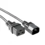Καλώδιο τροφοδοσίας C14 - C19 μαύρο 1 m ACT Powercord AK5439