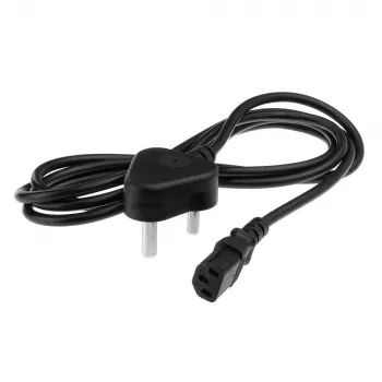 Καλώδιο τροφοδοσίας ACT Powercord βύσμα Ινδίας/Ν. Αφρικής – C13 μαύρο 2,5 m
