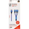 Καλώδιο USB 2GO 797151 1,5 m USB-B USB-C/Micro-USB-B/Lightning μαύρο μπλε