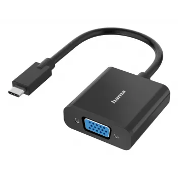 Hama 00300088 Προσαρμογέας καλωδίου βίντεο USB Type-C VGA (D-Sub) μαύρο