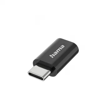 Hama 00300095 Προσαρμογέας Micro-USB B USB Type-C βύσμα αρσενικό μαύρο