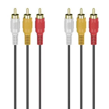 Hama 00305014 Καλώδιο ήχου 3 m 3 x RCA μαύρο