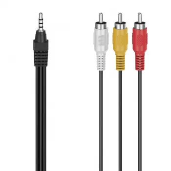 Hama 00305016 Καλώδιο ήχου 1,5 m 3,5 mm βύσμα αρσενικό σε 3 x Cinch μαύρο