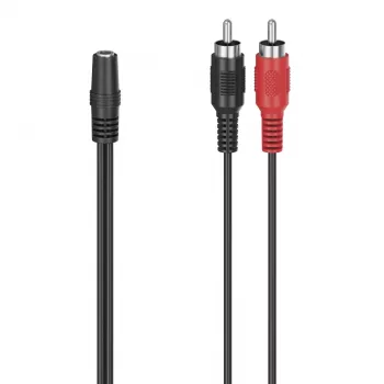 Καλώδιο ήχου Hama 00305040 3,5 mm υποδοχή θηλυκή σε 2 x βύσμα Cinch μαύρο